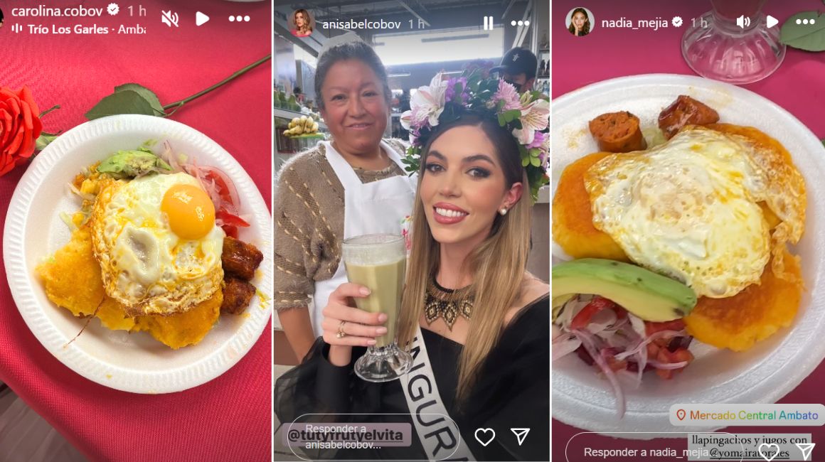Candidatas a Miss Universo Ecuador visitaron el Mercado Central de Ambato.