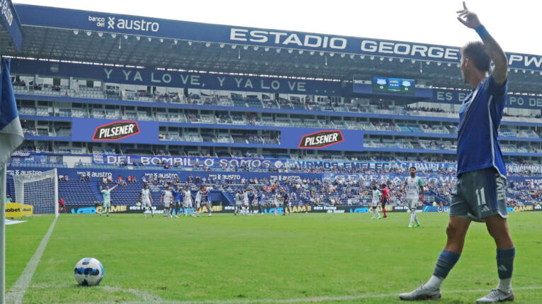 El estadio George Capwell, durante un partido de Emelec por LigaPro, el 18 de mayo de 2024.