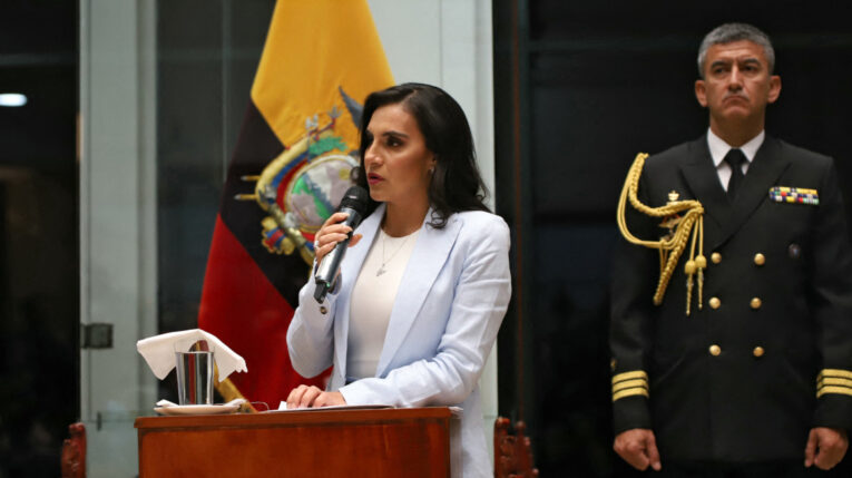Verónica Abad, vicepresidenta de Ecuador, 28 de noviembre de 2023.