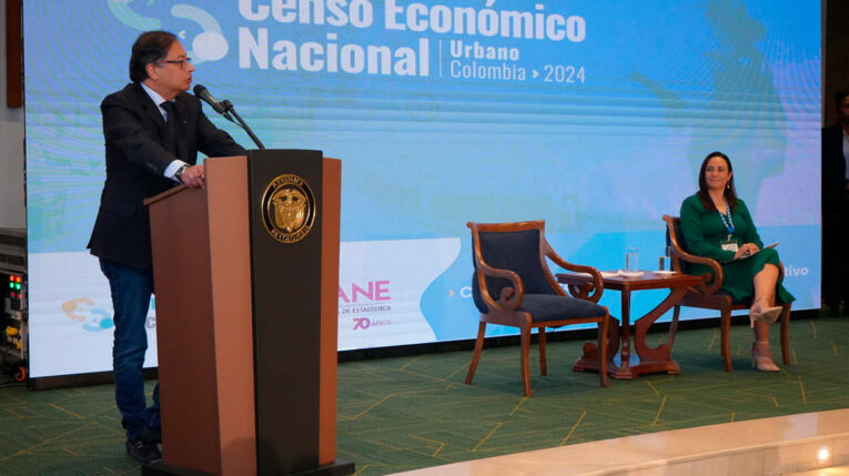 El presidente de Colombia, Gustavo Petro, en una conferencia el 4 de junio de 2024.