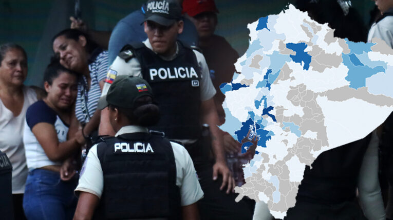 Escena de una muerte violenta en el sector 4 manzanas de Guayaquil, el 3 de junio de 2024.