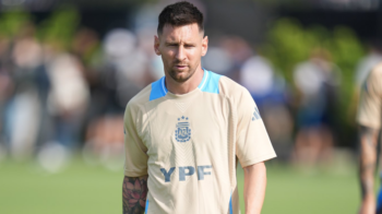 Lionel Messi, durante un entrenamiento con Argentina en Miami, el 5 de junio de 2024.