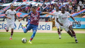 Rafael Dávila, de Deportivo Quito, anotó ante Vinotinto por la Fecha 10 de la Segunda Categoría este 8 de junio de 2024.