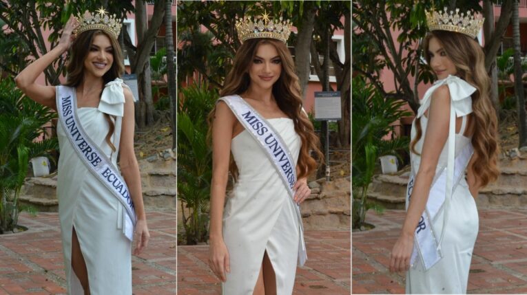 Mara Topic, electa Miss Universo Ecuador 2024 la noche del 8 de junio de 2024, en Machala. 