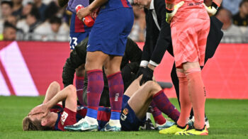 Frenkie De Jong salió lesionado el pasado 21 de abril de 2024, en un duelo entre el FC Barcelona y el Real Madrid.