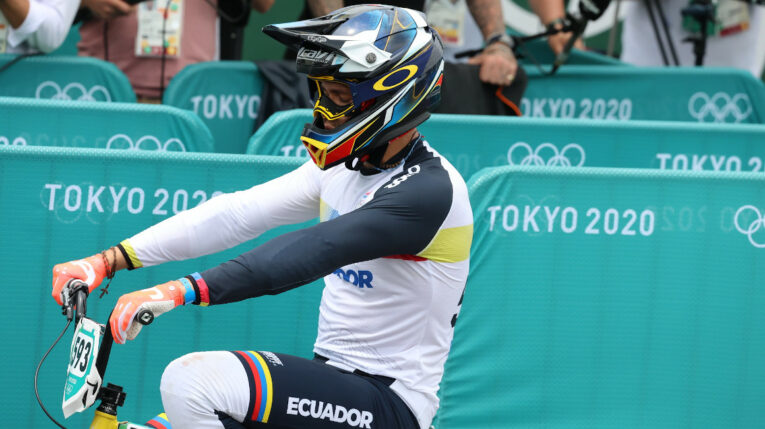 Alfredo Campo, durante su participación en las finales de BMX en los Juegos de Tokio, el 29 de julio de 2021.