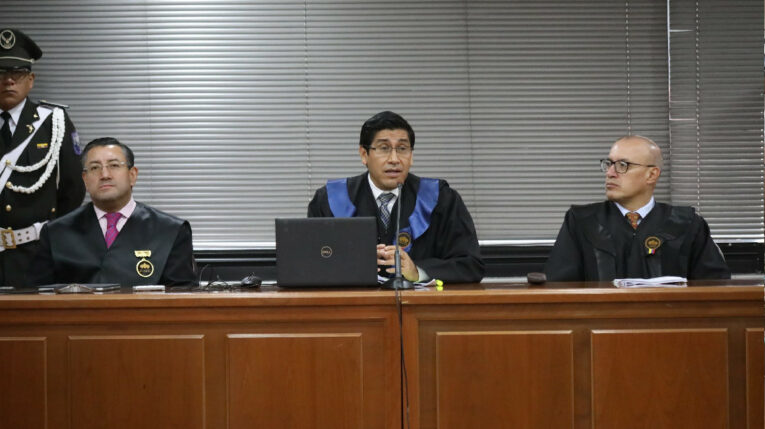 Jueces de la Corte Nacional de Justicia en la audiencia por caso Metástasis.
