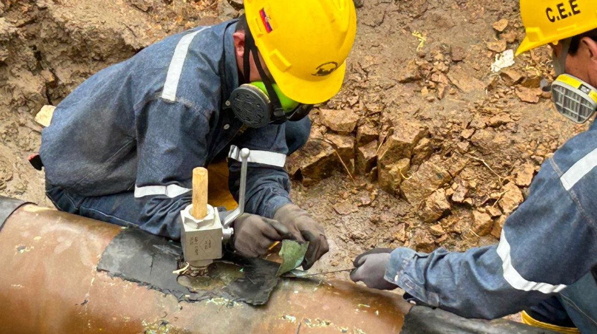 Reparaciones en el gasoducto Monteverde-El Chorrillo, ubicado entre las provincias de Santa Elena y Guayas, junio de 2024. 