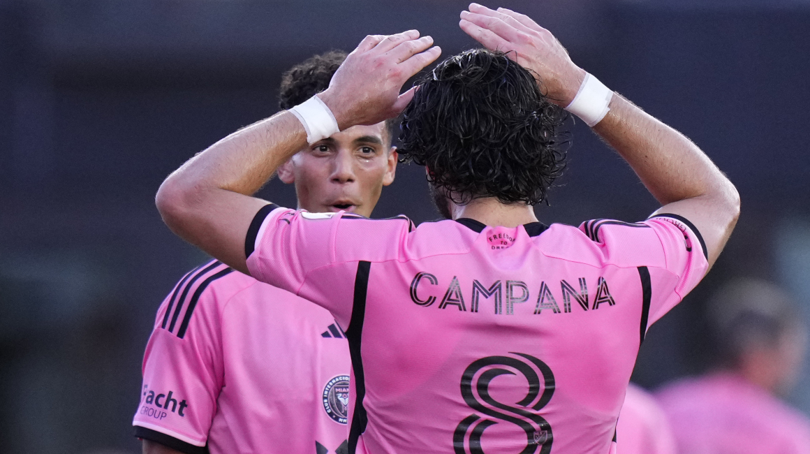 Leonardo Campana festeja el gol del Inter Miami al Columbus Crew, el 19 de junio de 2024.