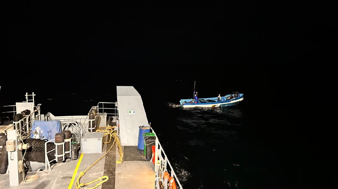 Pescadores rescatados en Anconcito el 20 de junio de 2024.