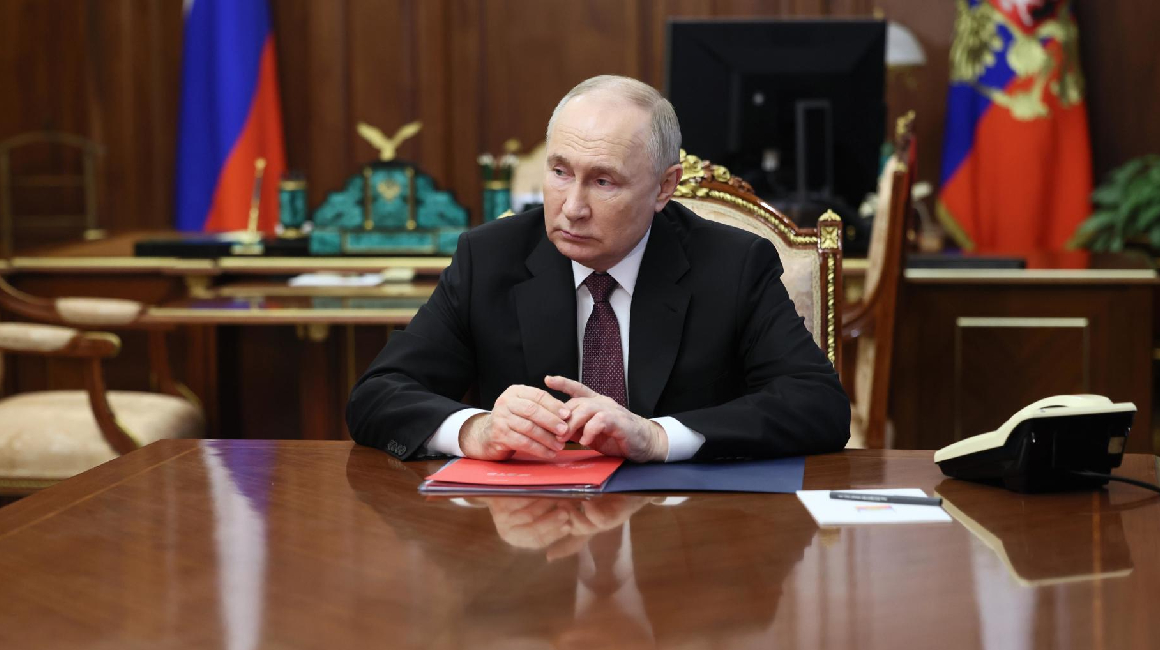 El presidente ruso, Vladimir Putin, en una reunión en el Kremlin el 24 de junio de 2024.