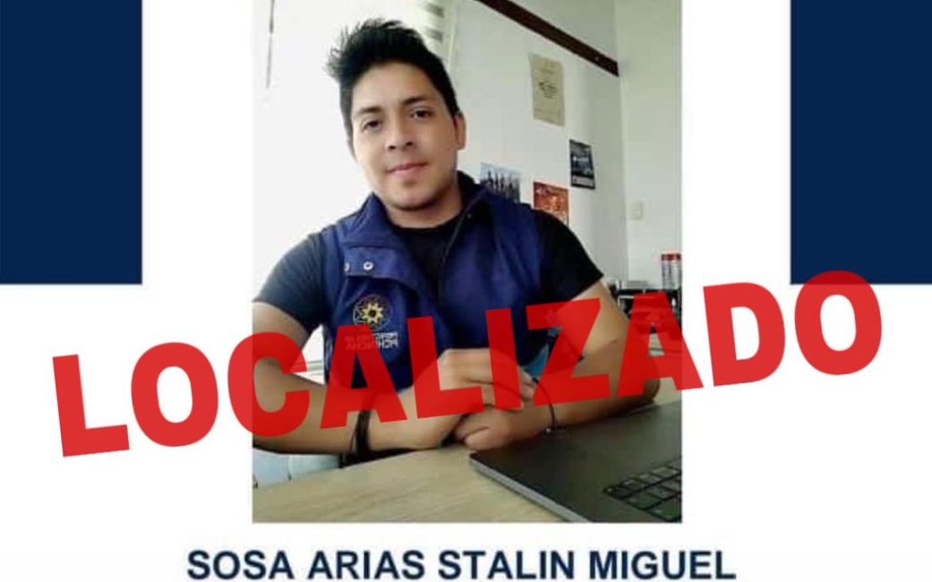 Stalin Sosa, reportado como desaparecido, fue hallado con vida en el norte de Quito