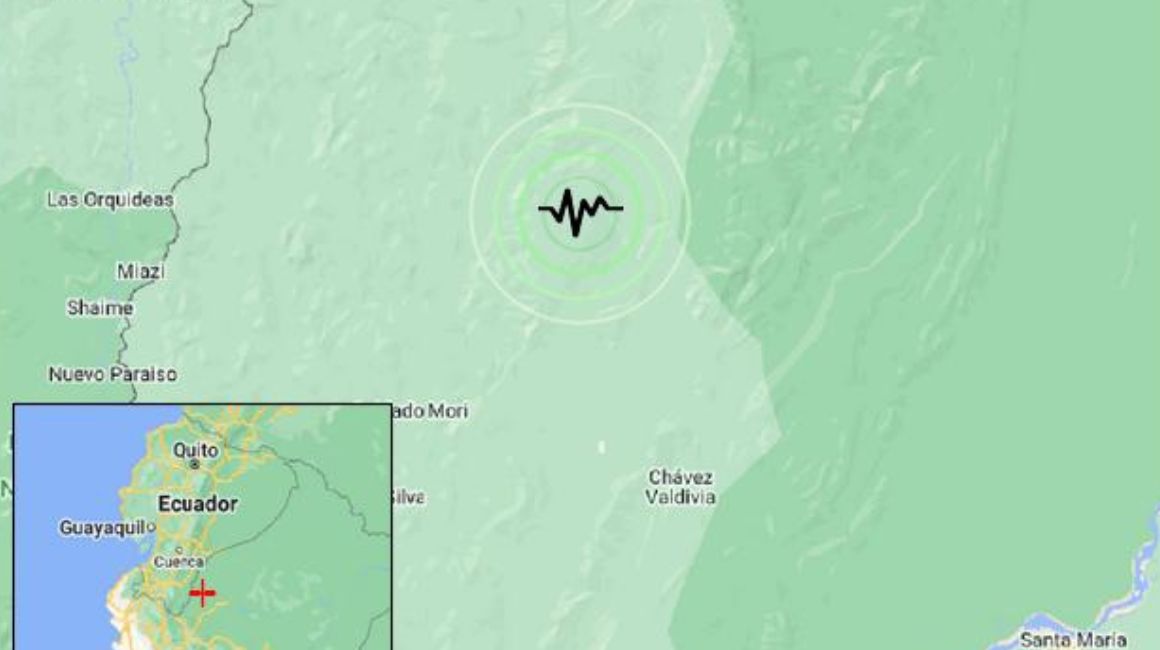 Reporte de un temblor en Zamora Chinchipe, en la Amazonía de Ecuador, el 28 de junio de 2024.