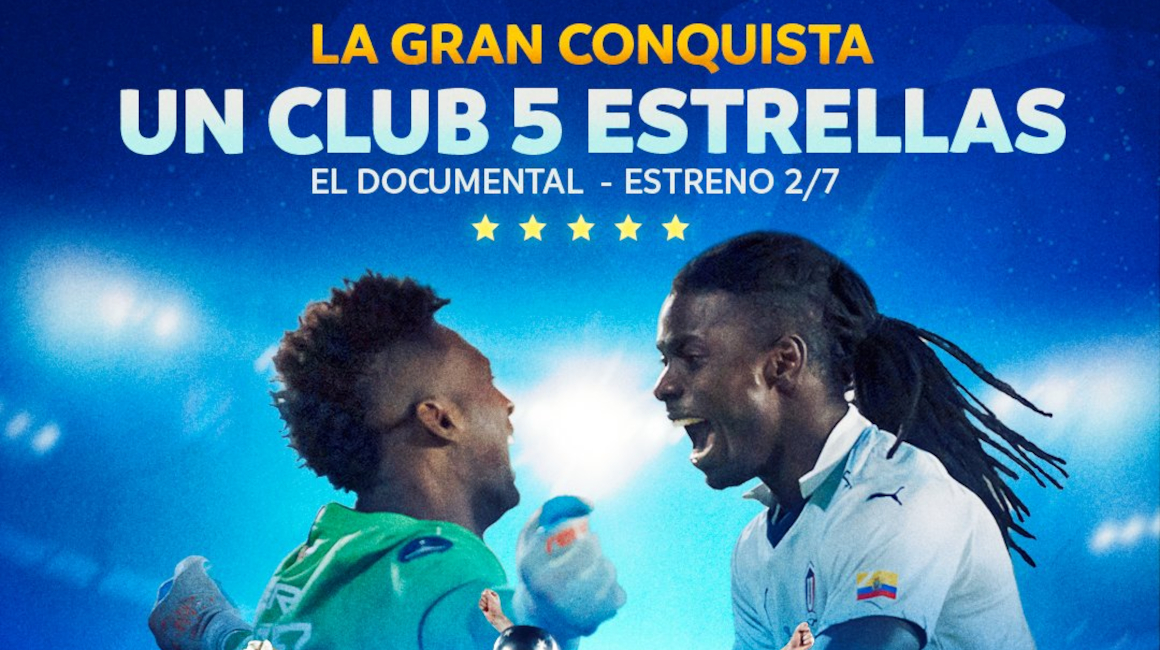 El póster del documental de Liga de Quito de la Copa Sudamericana.