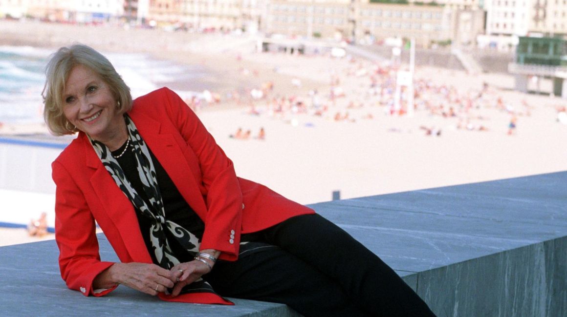 La actriz Eva Marie Saint en septiembre de 1999 posando durante su participación en la 47 edición del Festival Internacional de Cine de San Sebastián, en San Sebastián (España).