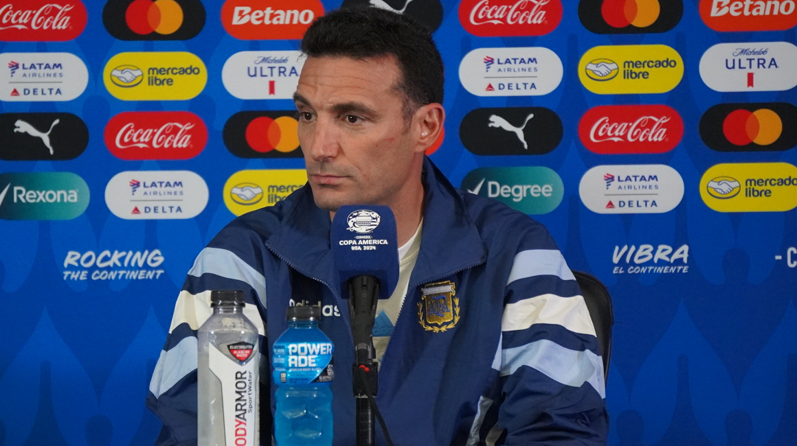 Lionel Scaloni, DT de Argentina, durante una rueda de prensa, el 3 de julio de 2024.