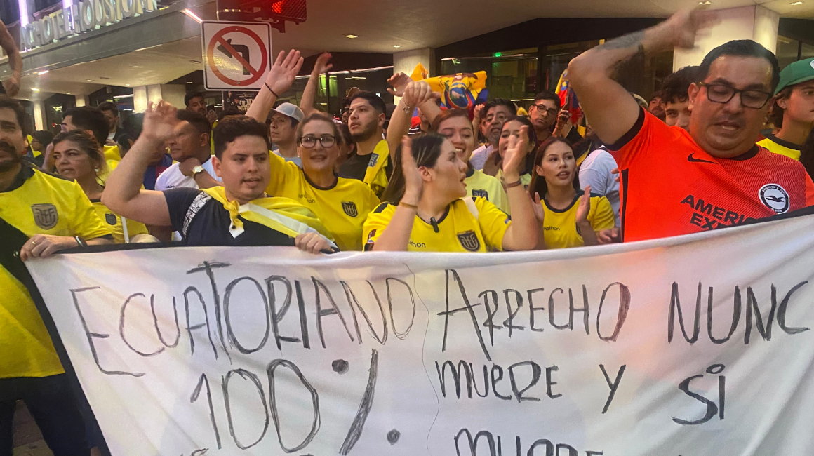 Hinchas ecuatorianos Houston Copa América