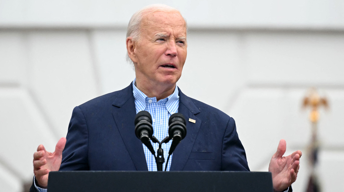 Joe Biden habla a los militares en servicio activo en honor, 4 de julio de 2024.